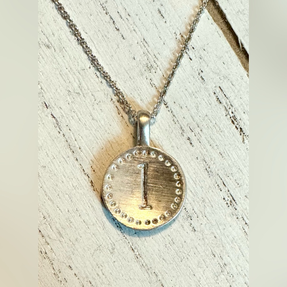 925 Sterling Silver Round Number  “1”  Pendant